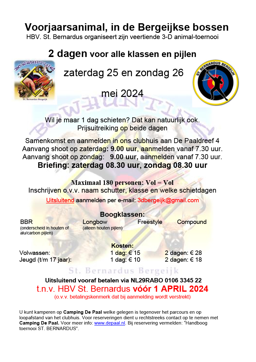 Inschrijving 3D Bergeijk gaat 9 februari 20.00 uur open!